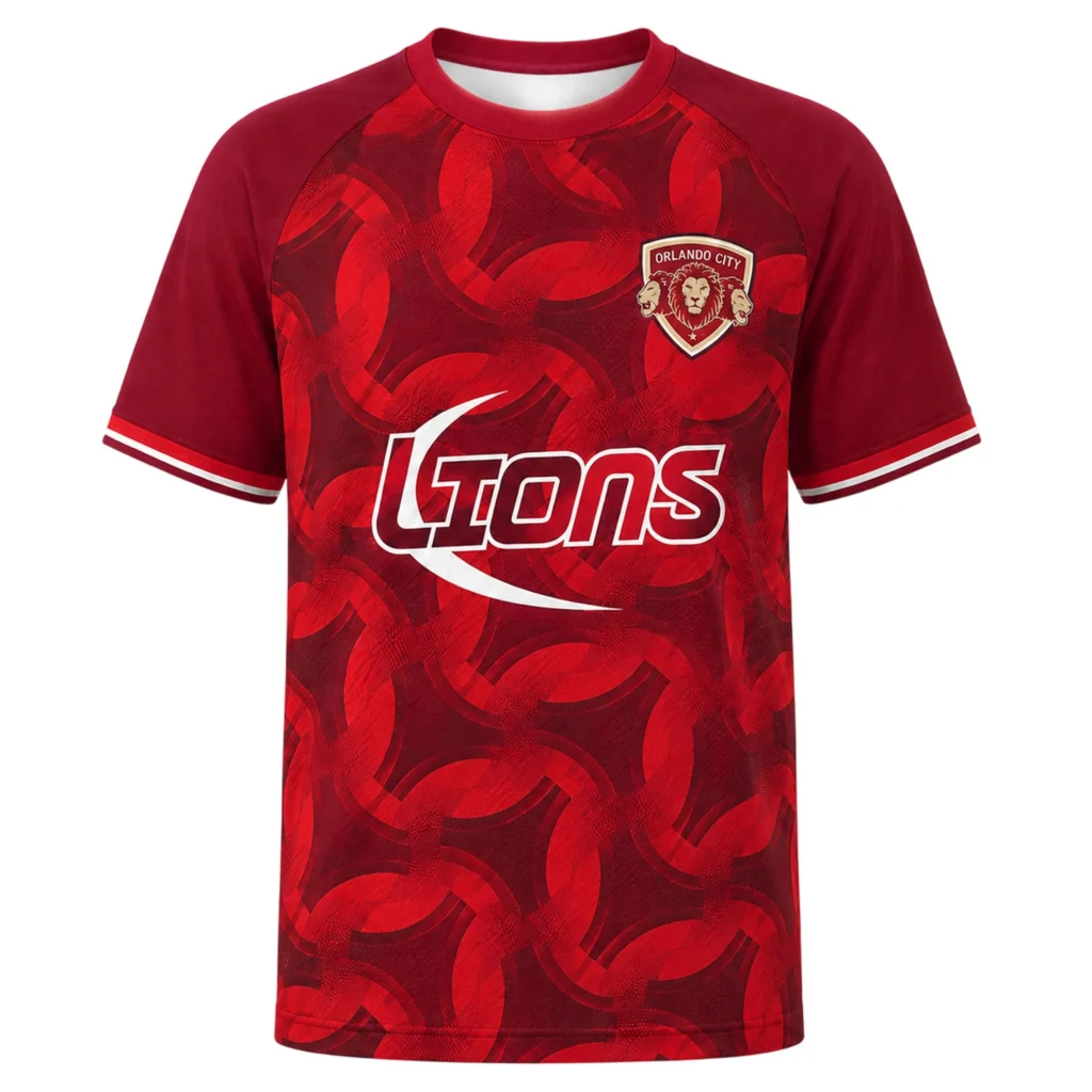 Orlando City MLS Jersey Custom Dynamic Red Pattern