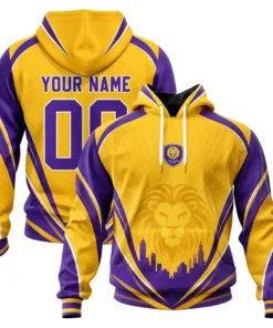 Orlando City SC Hoodie Custom Bold Gold Lion Style