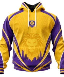 Orlando City SC Hoodie Custom Bold Gold Lion Style