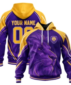 Orlando City Soccer Hoodie Custom Dynamic Lion Design