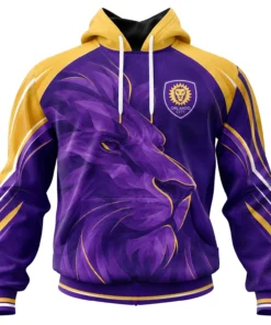Orlando City Soccer Hoodie Custom Dynamic Lion Design