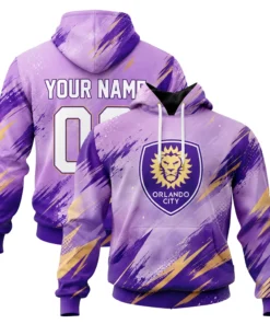 Orlando Soccer Hoodie Custom Stunning Purple Design