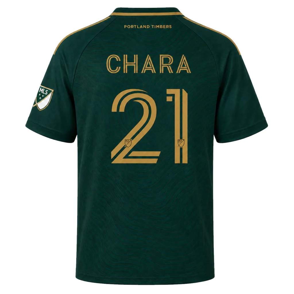 Portland Timbers Chara Jersey Elite Green Gold Style