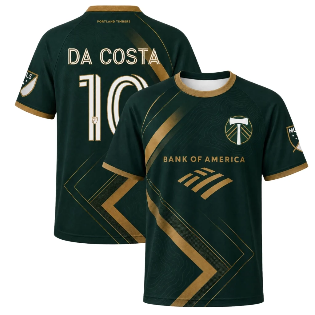 Portland Timbers Da Costa Jersey Remarkable Gold Stripe