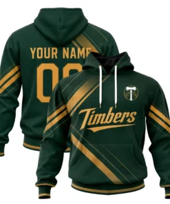 Portland Timbers Fan Hoodie Custom Elite Gold Stripe
