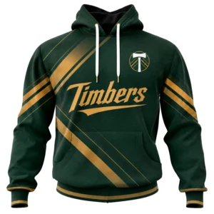 Portland Timbers Fan Hoodie Custom Elite Gold Stripe