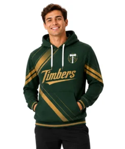 Portland Timbers Fan Hoodie Custom Elite Gold Stripe