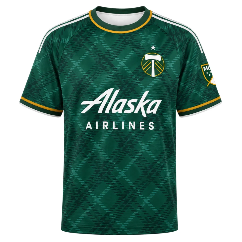 Portland Timbers Home Jersey Brilliant Green Argyle
