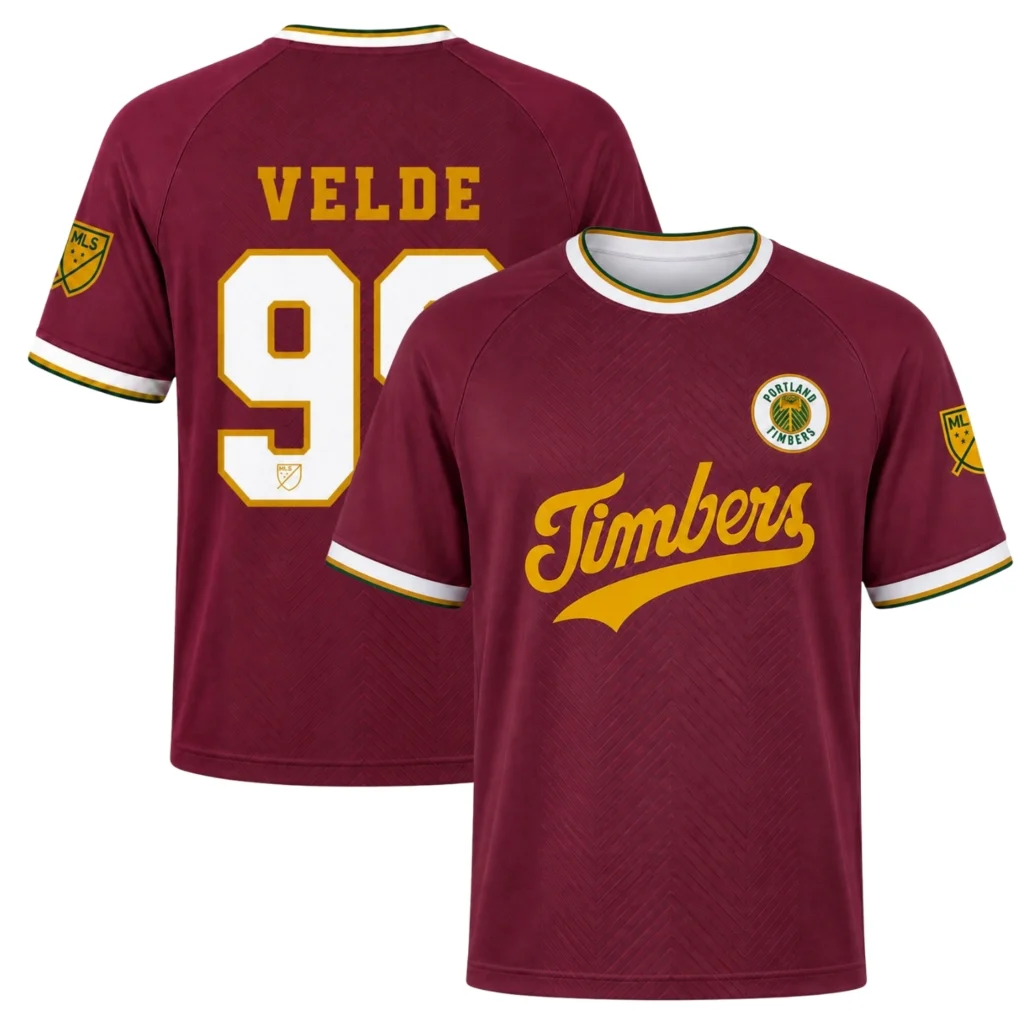 Portland Timbers Kristoffer Velde Jersey Remarkable Burgundy
