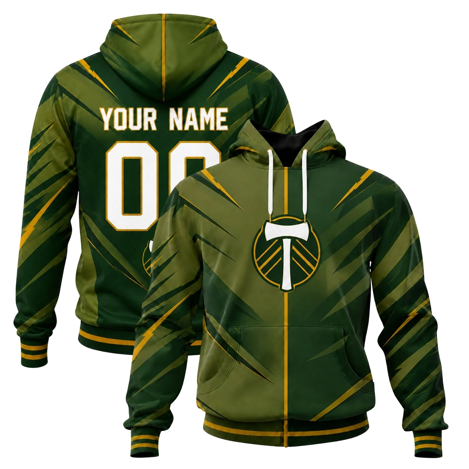 Portland Timbers MLS Hoodie Custom Bold Green Style