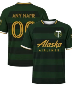 Portland Timbers Retro Jersey Stunning Green Stripe