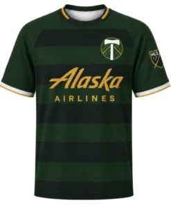 Portland Timbers Retro Jersey Stunning Green Stripe