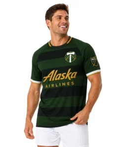 Portland Timbers Retro Jersey Stunning Green Stripe