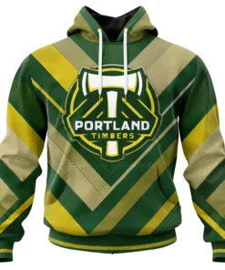Portland Timbers Soccer Hoodie Custom Dynamic Green Style