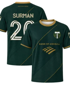 Portland Timbers Surman Jersey Dynamic Green Design