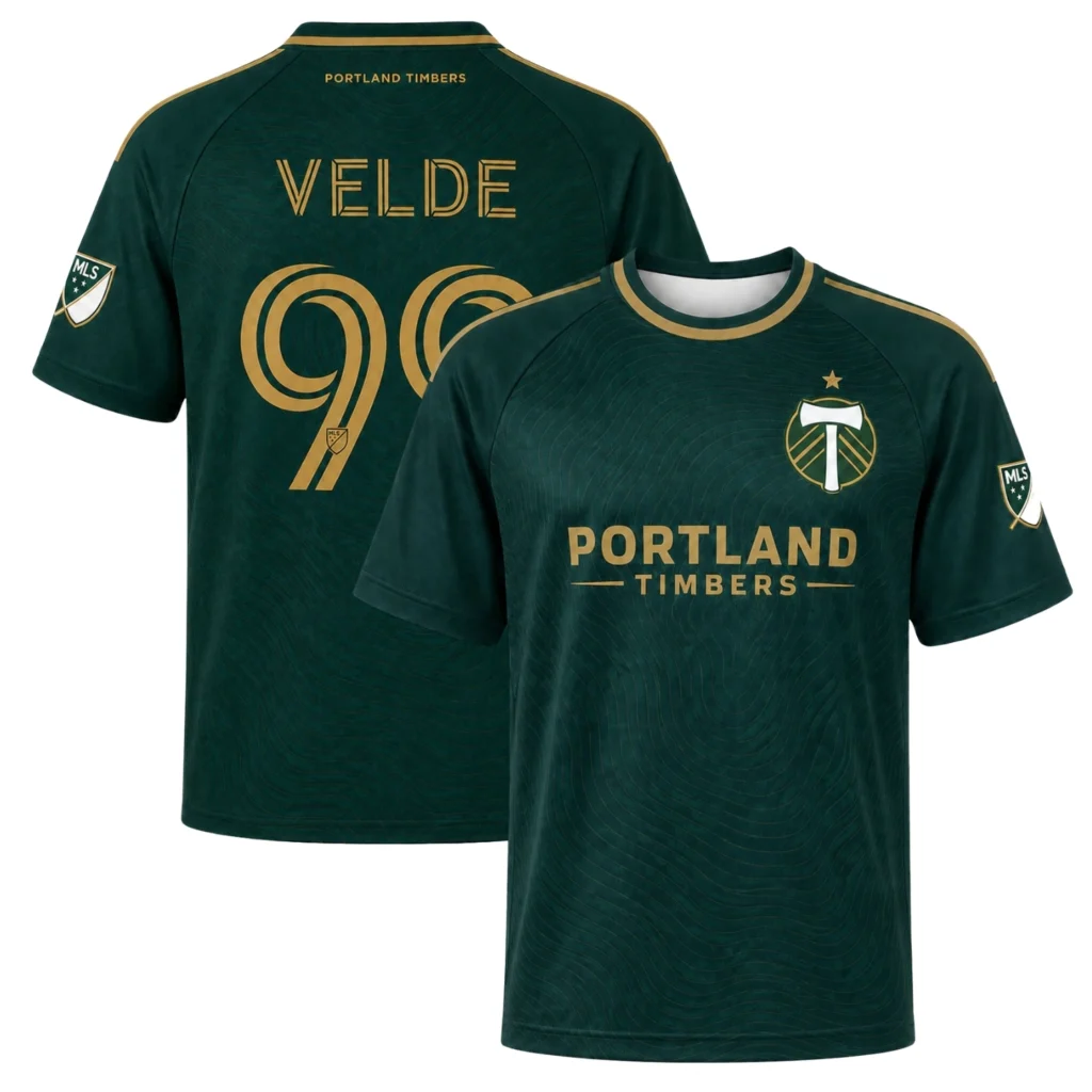 Portland Timbers Velde Jersey Stunning Green Gold Design