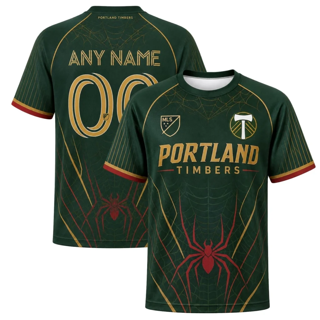 PTFC Jersey – Dynamic Spiderman Green Gold Style