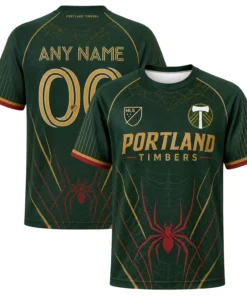 PTFC Jersey – Dynamic Spiderman Green Gold Style