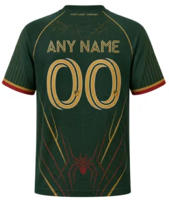 PTFC Jersey – Dynamic Spiderman Green Gold Style