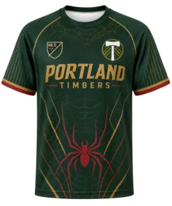PTFC Jersey – Dynamic Spiderman Green Gold Style