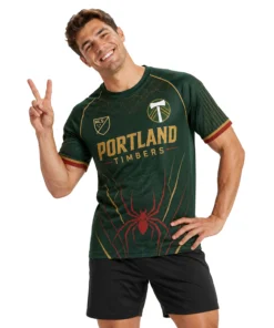 PTFC Jersey – Dynamic Spiderman Green Gold Style