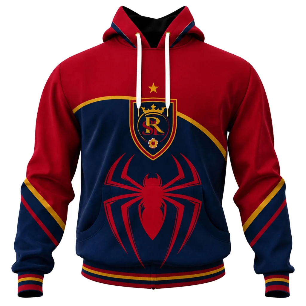 Real Salt Lake Custom Hoodie Spiderman Exclusive Style