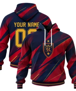 Real Salt Lake Hoodie Custom Bold Red Navy Style