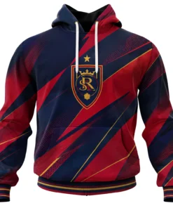 Real Salt Lake Hoodie Custom Bold Red Navy Style