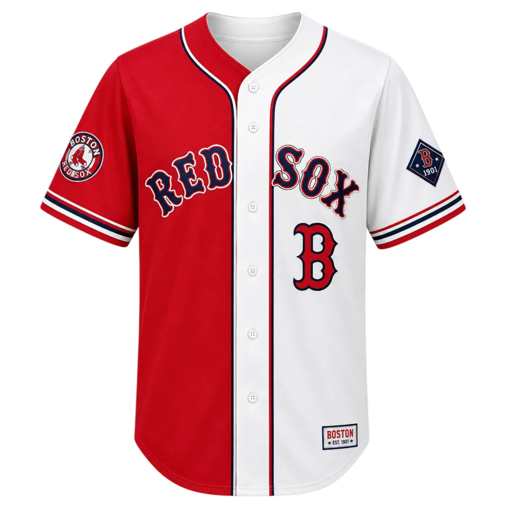 Red White Red Sox Jersey Custom Name – Vibrant Style
