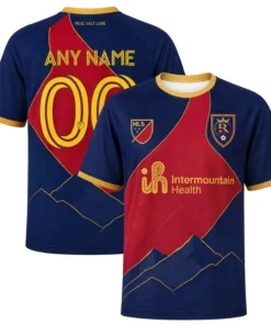 RSL Custom Name Jersey – Elite Navy Red Stripe