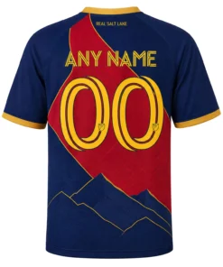 RSL Custom Name Jersey – Elite Navy Red Stripe