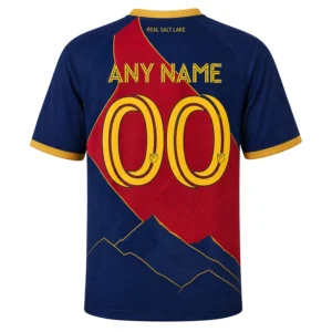 RSL Custom Name Jersey – Elite Navy Red Stripe