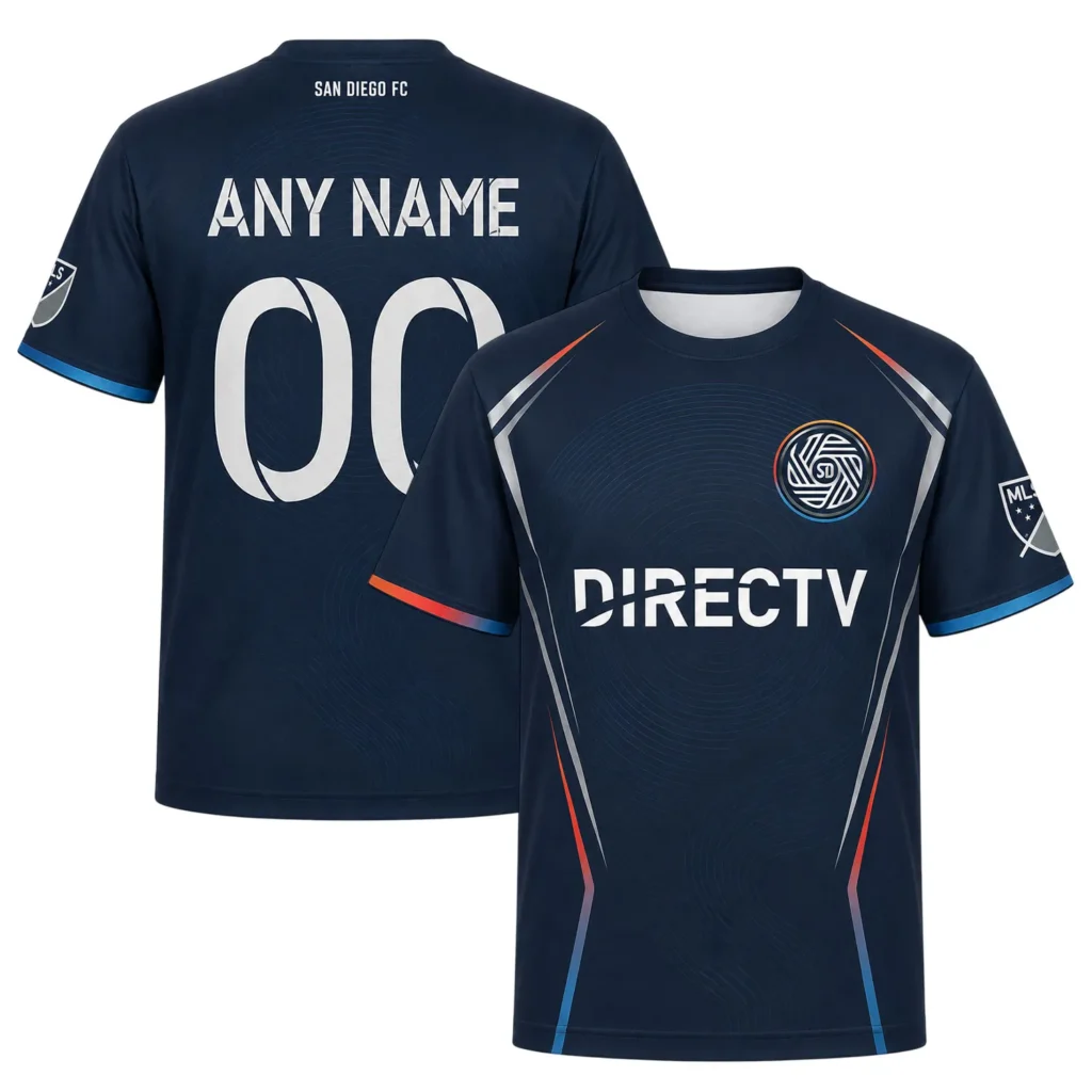 San Diego FC Custom Soccer Jersey – Bold Navy Fan Kit