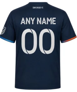 San Diego FC Custom Soccer Jersey – Bold Navy Fan Kit
