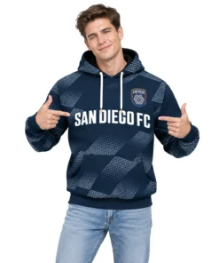 San Diego FC Fleece Pullover Hoodie - Dynamic Mens Hoodie