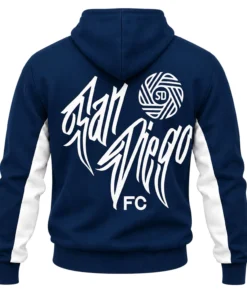 San Diego FC Hoodie Navy Bold Flow Graphic