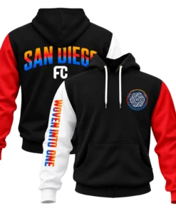 San Diego Hoodie Black Epic Woven Into One