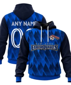 San Jose Earthquakes Hoodie Custom Name & Number – Bold Fan Gear
