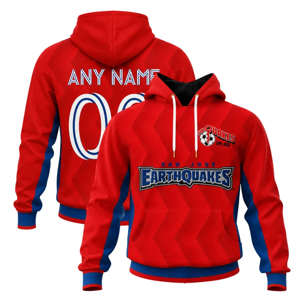 San Jose Earthquakes Red Hoodie Vibrant Fan Apparel