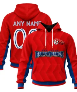 San Jose Earthquakes Red Hoodie –Vibrant Fan Apparel