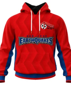 San Jose Earthquakes Red Hoodie –Vibrant Fan Apparel