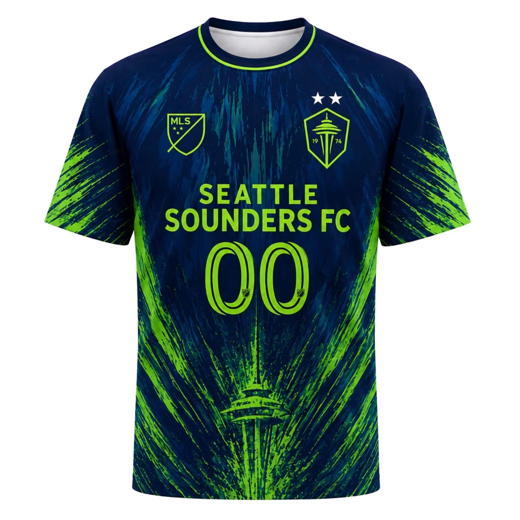 Seattle Sounders Custom Fan Jersey – Vibrant Splash