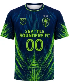 Seattle Sounders Custom Fan Jersey – Vibrant Splash