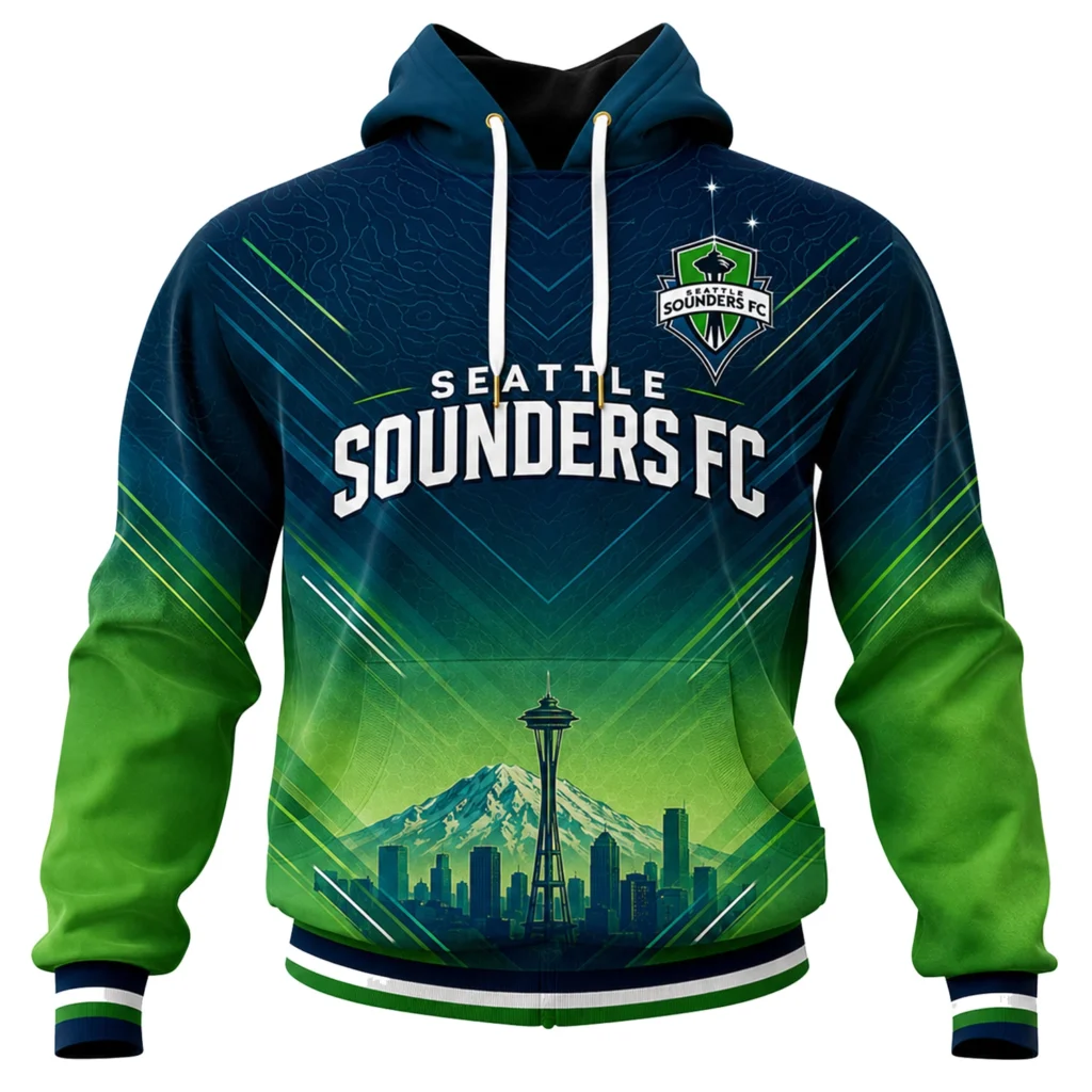 Seattle Sounders Fan Hoodie Custom Dynamic City Style