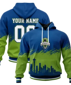 Seattle Sounders FC Hoodie Custom Bold Skyline Style