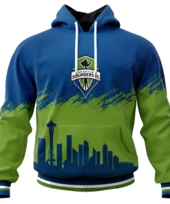 Seattle Sounders FC Hoodie Custom Bold Skyline Style