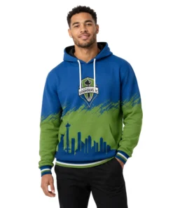 Seattle Sounders FC Hoodie Custom Bold Skyline Style