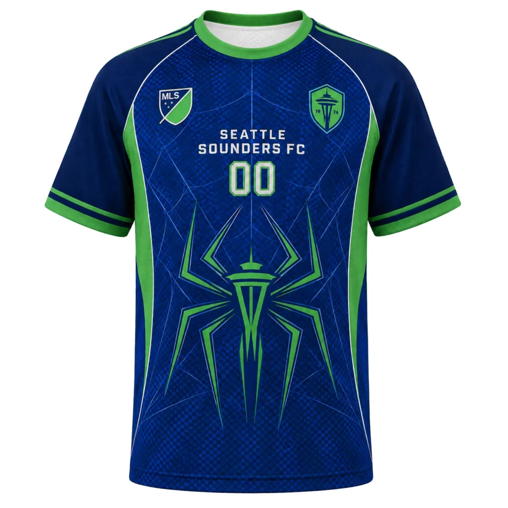 Seattle Sounders Soccer Jersey – Bold Spiderman Fan Edition