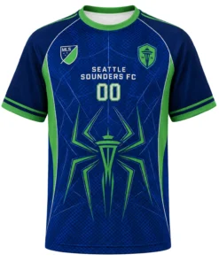 Seattle Sounders Soccer Jersey – Bold Spiderman Fan Edition