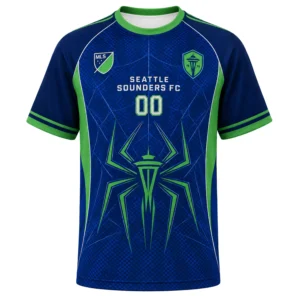 Seattle Sounders Soccer Jersey – Bold Spiderman Fan Edition